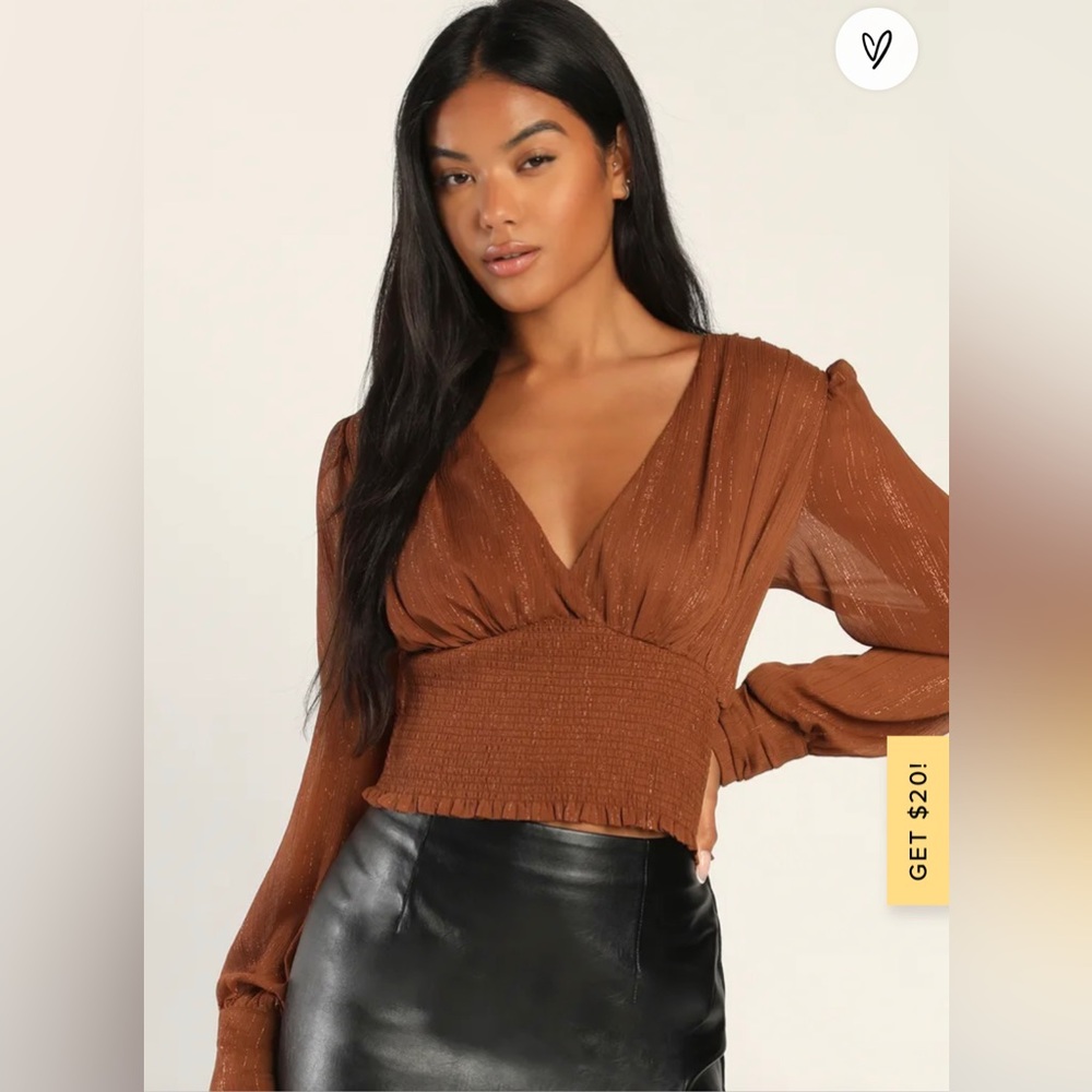 NWOT Lulu’s long sleeve top XS